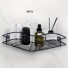 1pc Wall Mounted Bathroom Shelf, Shower Caddy Rack, No Punching Triangle Storage Rack For Bathroom Kitchen, Bathroom Accessories (SKU: HC730106922-07-01)